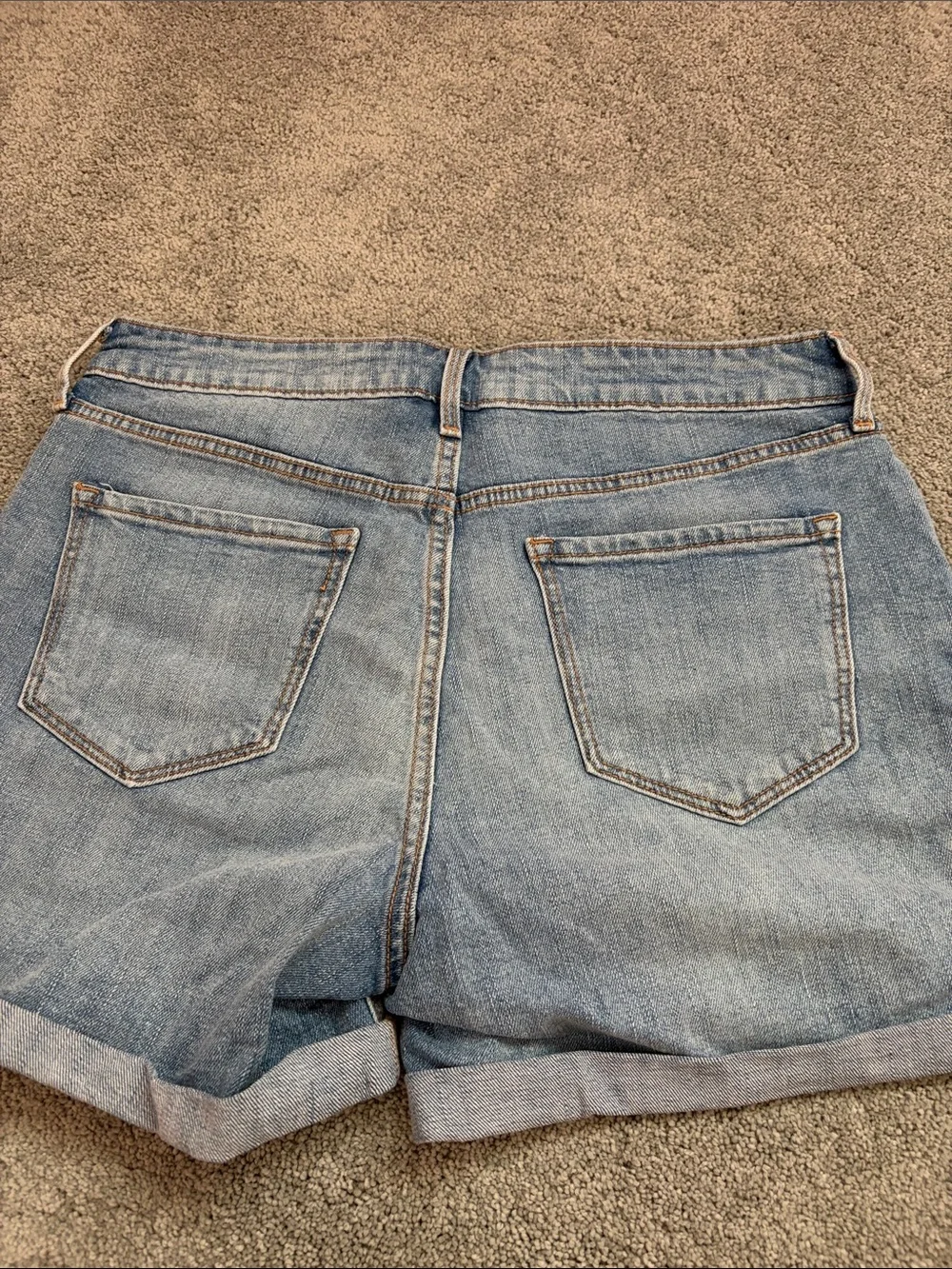 Old Navy Light Blue Button-Front Denim Shorts